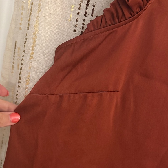 Maurices Rust Ruffled Sleeve Tank Top - Picture 4 of 5